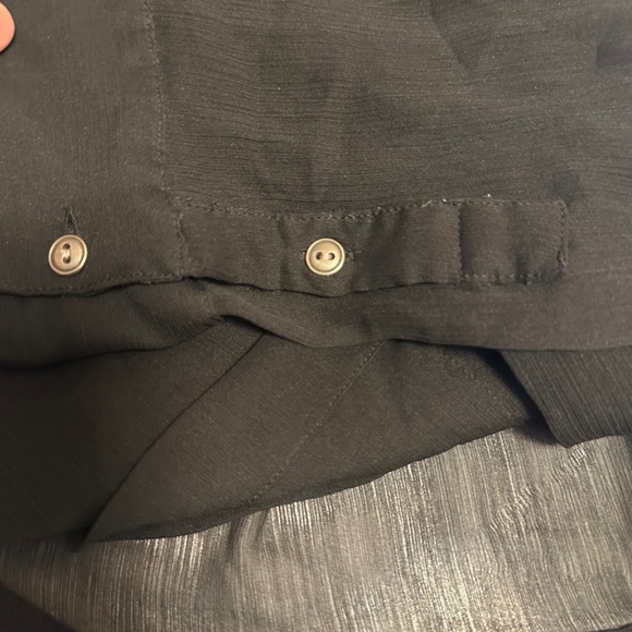 Vintage VANITY Black Sheer Button Down Long Sleeve Blouse L Y2K Whimsigoth Boho - Picture 7 of 11